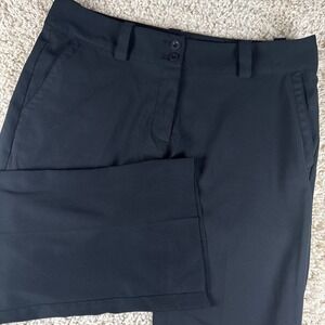 Nike Golf Tour Performance Pants Women 10 Black Dri-Fit Straight Leg